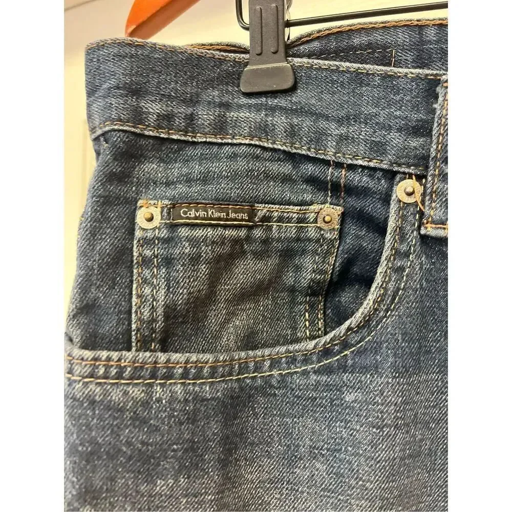 Calvin Klein Mens Relaxed Straight Fit Jeans sz 34